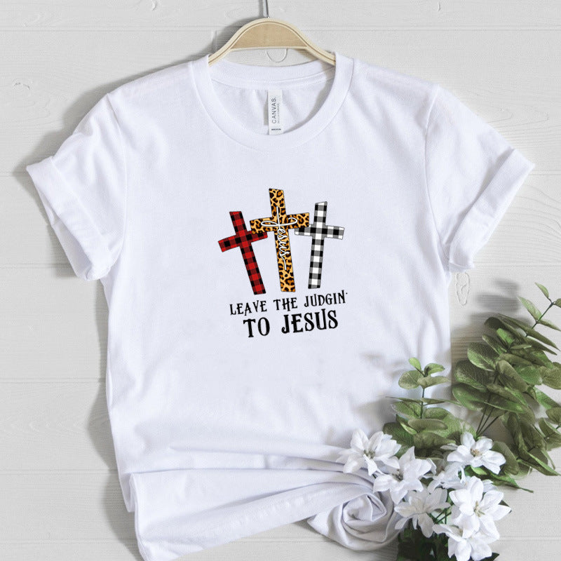 Cross Graphic Digital Printing Women's Short Sleeve