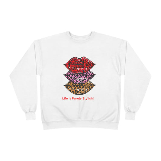 Woman's Crewneck Sweatshirt Graphic Lips