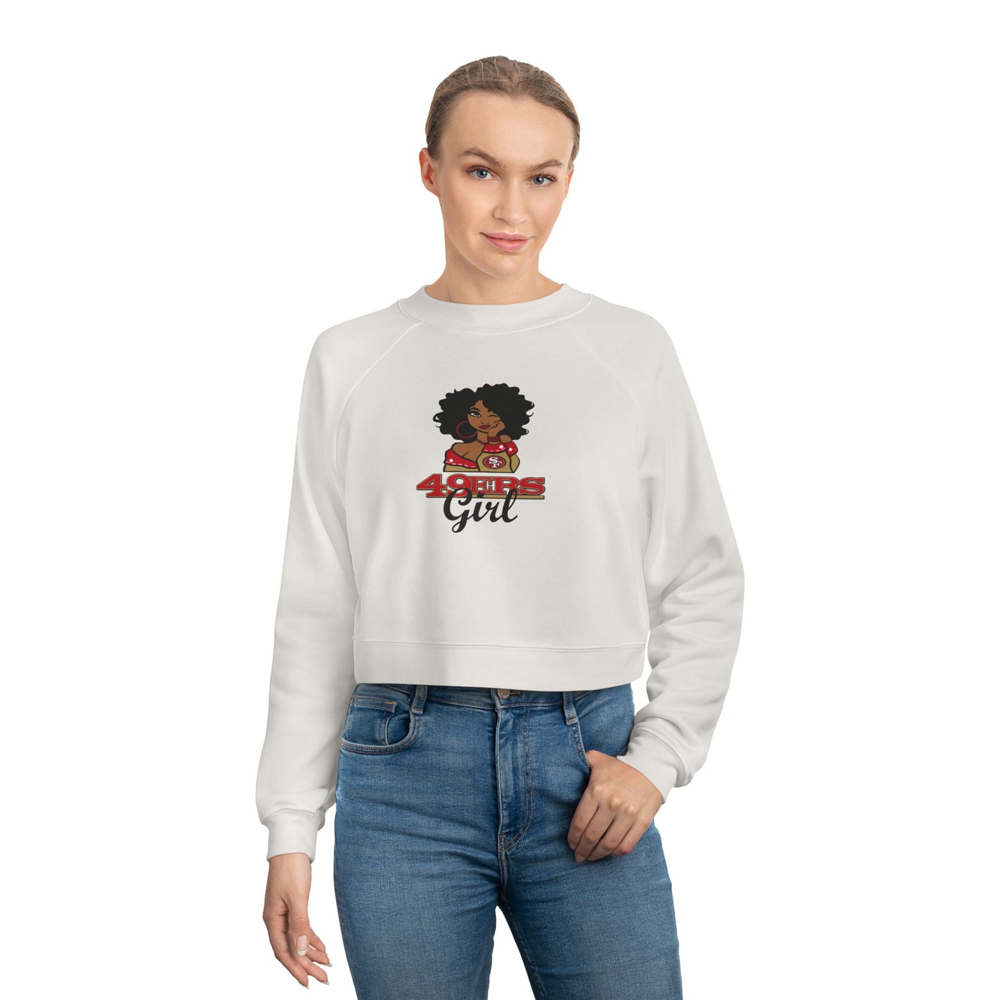 Women's Cropped Fleece Pullover - Stylish Cozy Sweatshirt for Casual Days