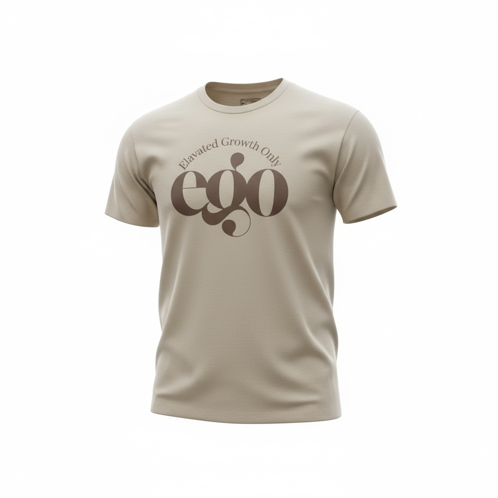 EGO - Elavated Growth Only Tee Tan & Chocolate Brown
