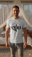 EGO – Elavated Growth Only Graphic Tee | Midnight Black & Sunset Orange