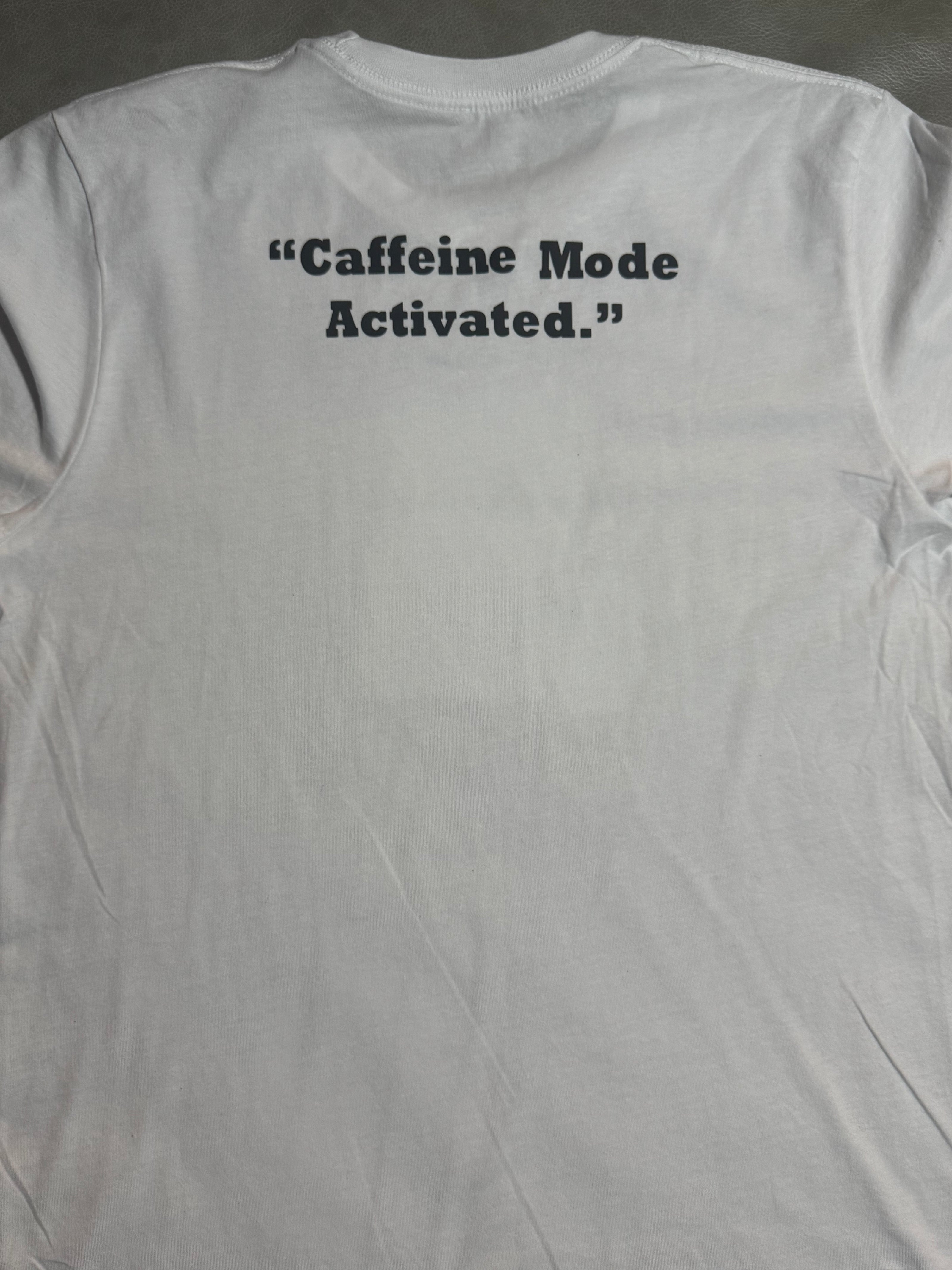 Funny Coffee Dog Graphic White Unisex T-Shirt