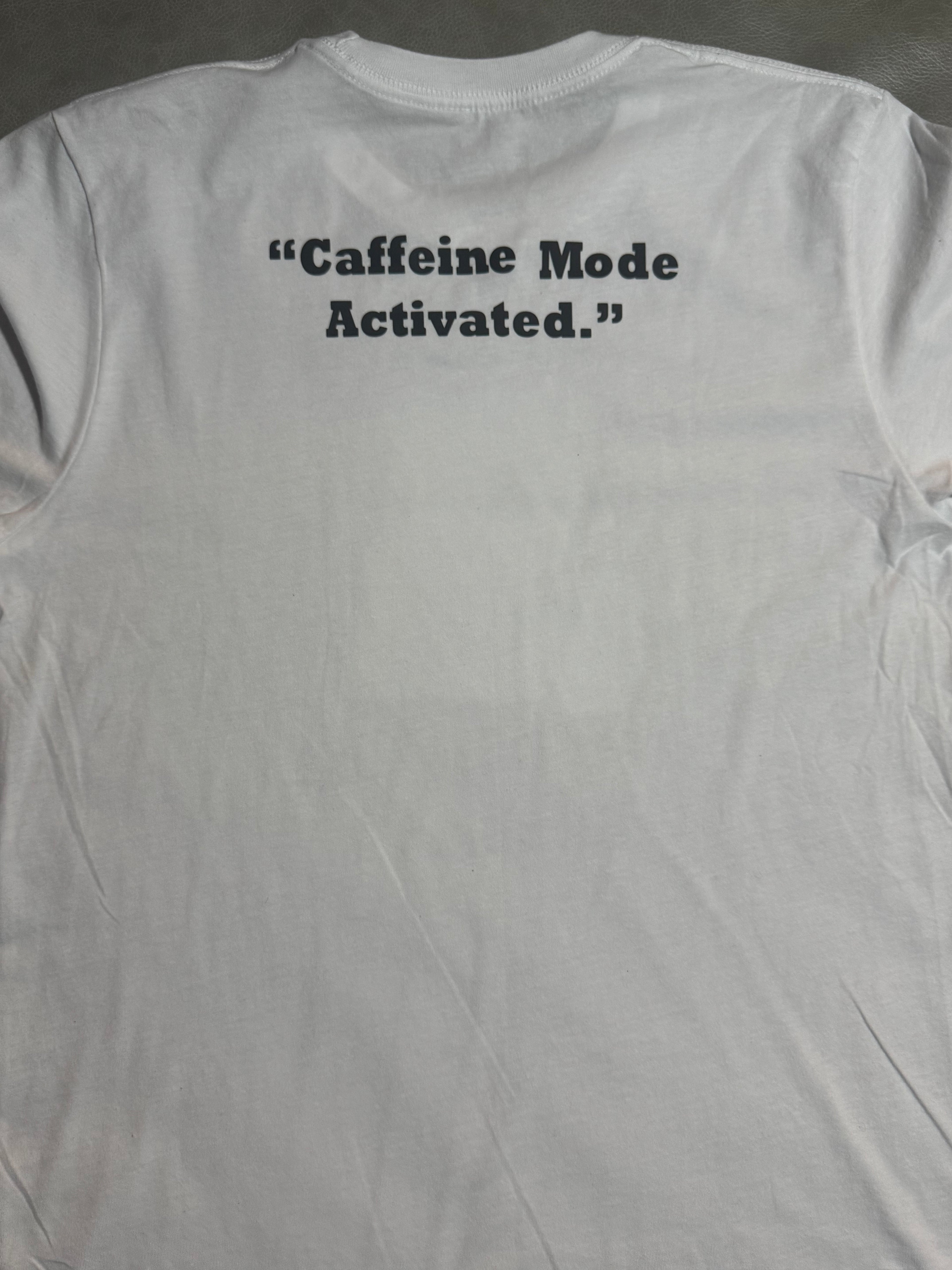 Funny Coffee Dog Graphic White Unisex T-Shirt