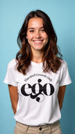EGO White & Black Elevated Growth Only Tee - Streetwear
