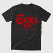 EGO – Elavated Growth Only Graphic Tee | Midnight Black & Crimson Red