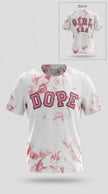Dope Girl Era Tie Dye Shirt - Pink Graphic Tee