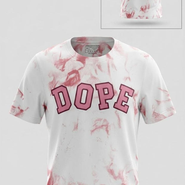 Dope Girl Era Tie Dye Shirt - Pink Graphic Tee