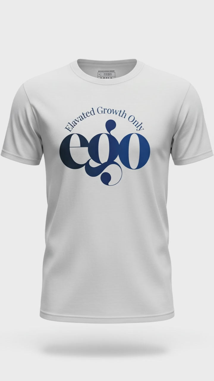 EGO - Elavated Growth Only Tee White & Blue / Black