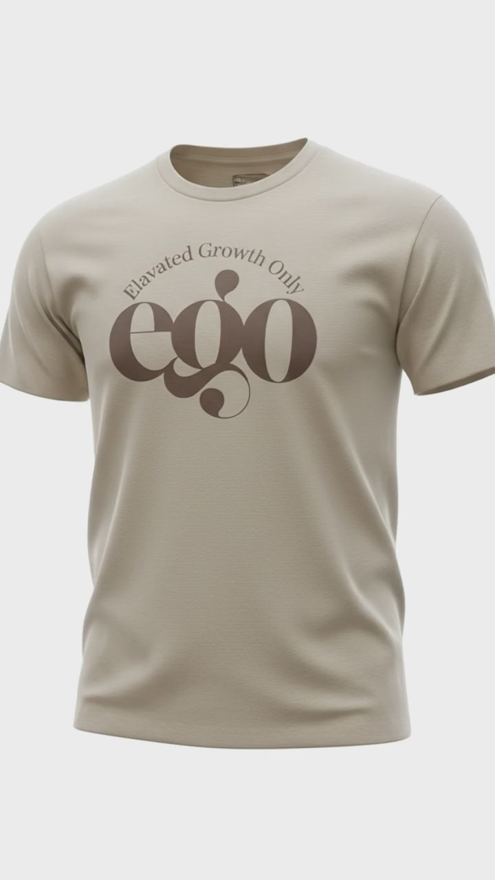 EGO - Elavated Growth Only Tee Tan & Chocolate Brown